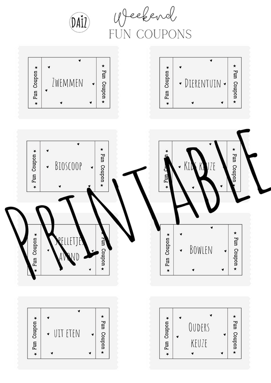 Printable | Fun Coupons
